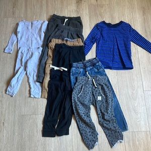 Toddler boys 3T clothing lot, mostly joggers and pants.